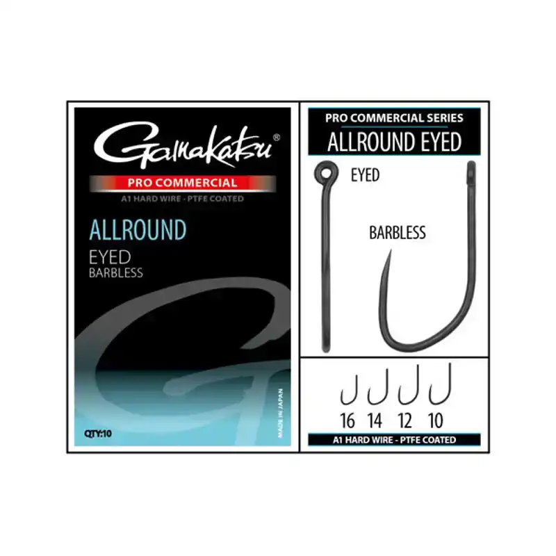 Snelle Levering Pro Commercial Allround Eyed A1 Hooks - Barbless
