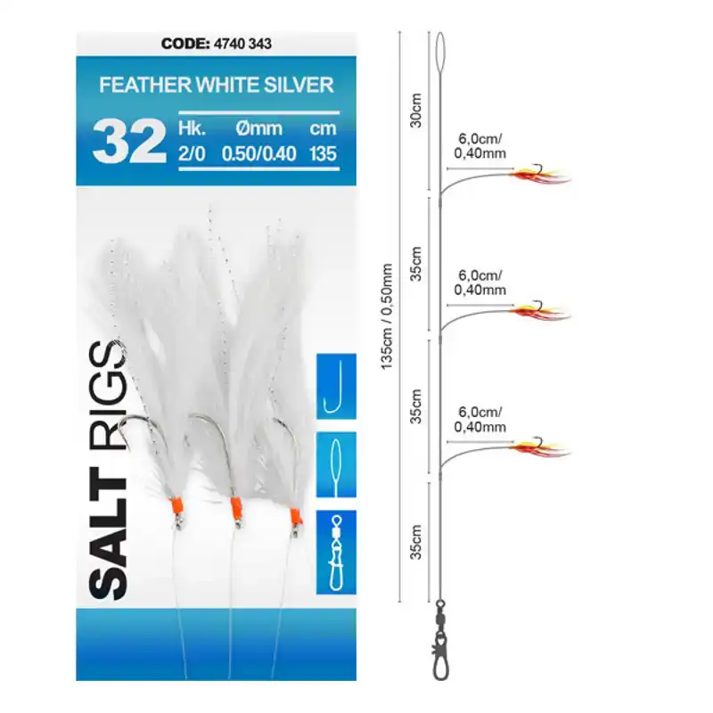 Beste Prijs Feather White Silver - Salt Rig 32
