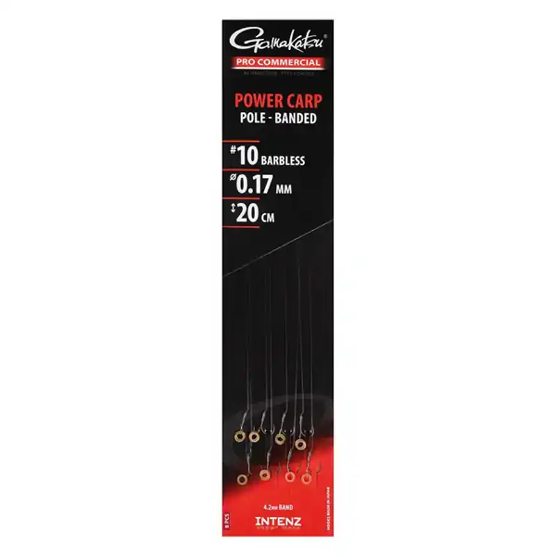 Pro Commercial Power Carp Pole Banded Ready Rigs - Barbless Koop Online