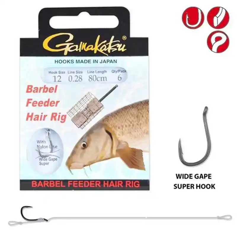 Barbel Feeder Hair Rig - # 12 - 0,28 mm - 80 cm Tijdelijk Beschikbaar