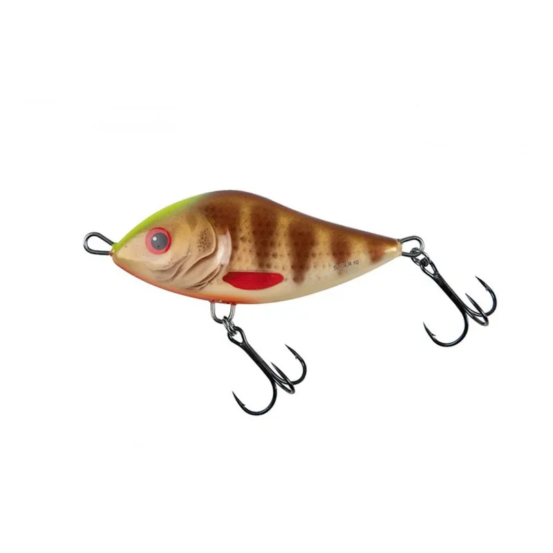 Exclusieve Aanbieding Salmo Slider 10 Sinking - Spotted Brown Perch - Jerkbait -