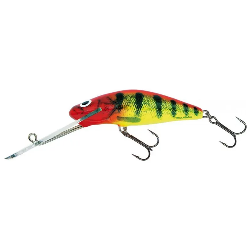 Aanbieding Salmo Bull Head 4.5 Super Deep Runner - Clown Yellow Perch - Plug -