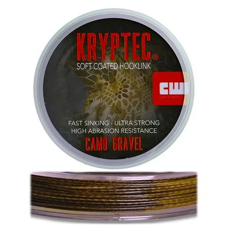 Carp Whisperer Soft Coated Hooklink Camo - Karper kleinmateriaal - Gravel 35lb Speciale Aanbieding