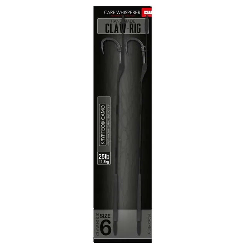 Op = Op Carp Whisperer Ready Made Claw Rig 6 - Karper kleinmateriaal - Silt 25lb Haakmaat 8