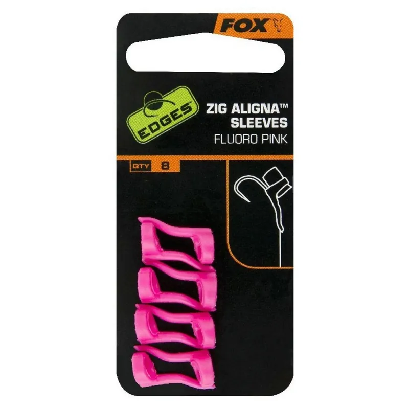 Koop Online Fox Edges Zig Aligna Sleevesx8 Pink - Rig componenten - 8 stuks