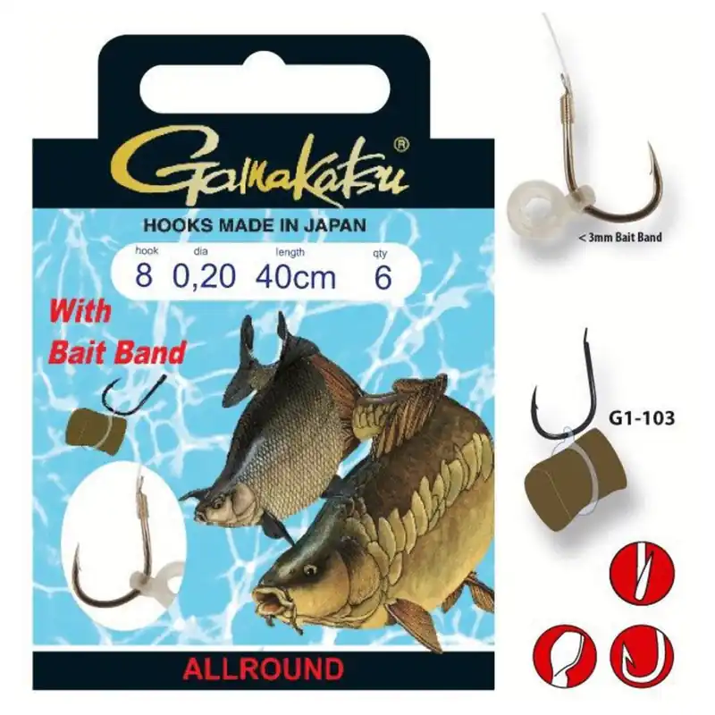 Superprijs Gamakatsu Booklet Baitband G1-103 #12-0.16mm 40cm - Vishaak -