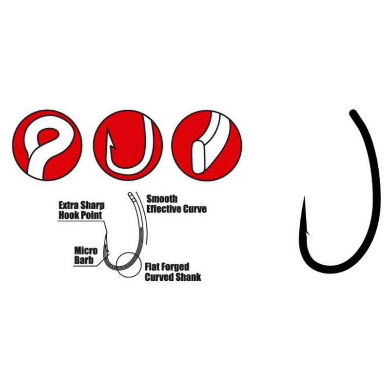 Gamakatsu G-Carp Hump Back Hooks Grey #8 - Vishaak - Betaalbaar