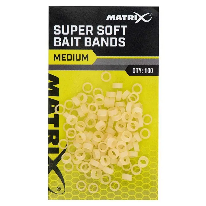 Matrix Super Soft Bait Bands Medium 100pcs - Klein materiaal - Nieuw