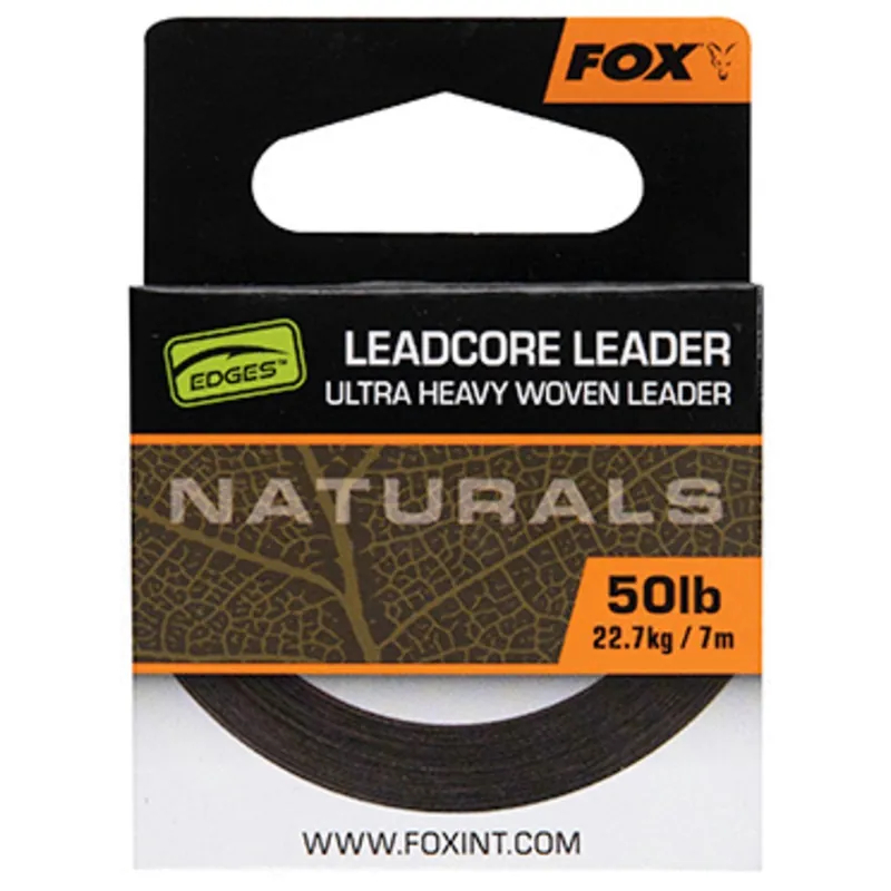 Fox Naturals Leadcore 7m 50lb /22.7kg - Leader - Beste Prijs