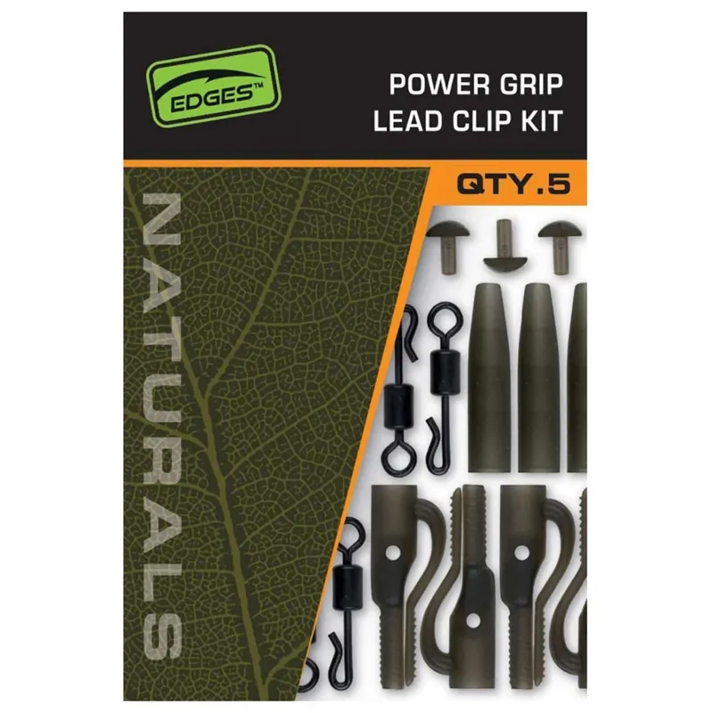 Fox Edges Naturals Power Grip Lead Clip Kit - Klein materiaal - 5 stuks Koopje