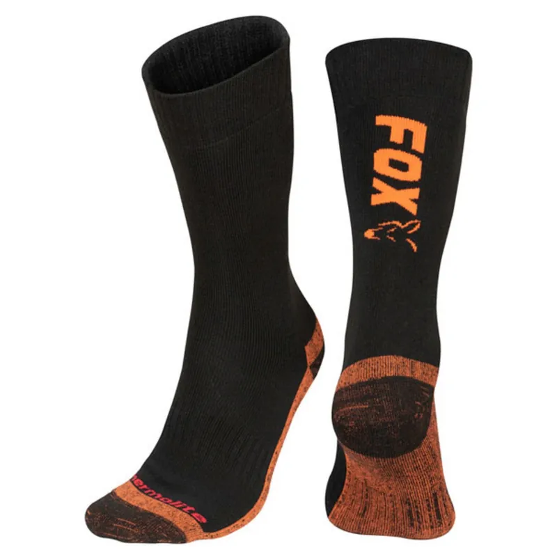 Fox Black / Orange Thermolite Long Sock - Handschoenen - 44-47 Populair