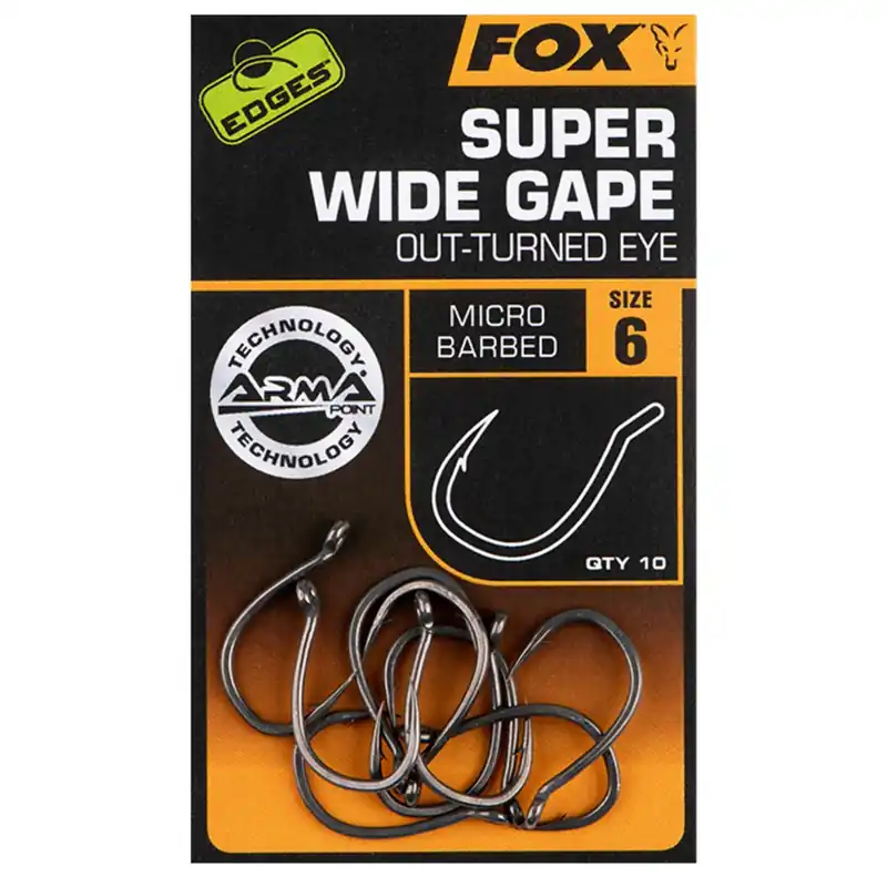Voordeelprijs Fox Edges Armapoint Super Wide Gape (Outturned Eye) - Haak - Size 2