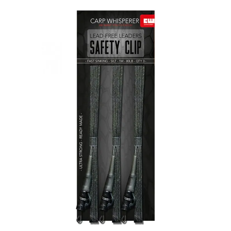 Shop Nu Carp Whisperer Safety Clip Leader 1m - Karper kleinmateriaal - Silt