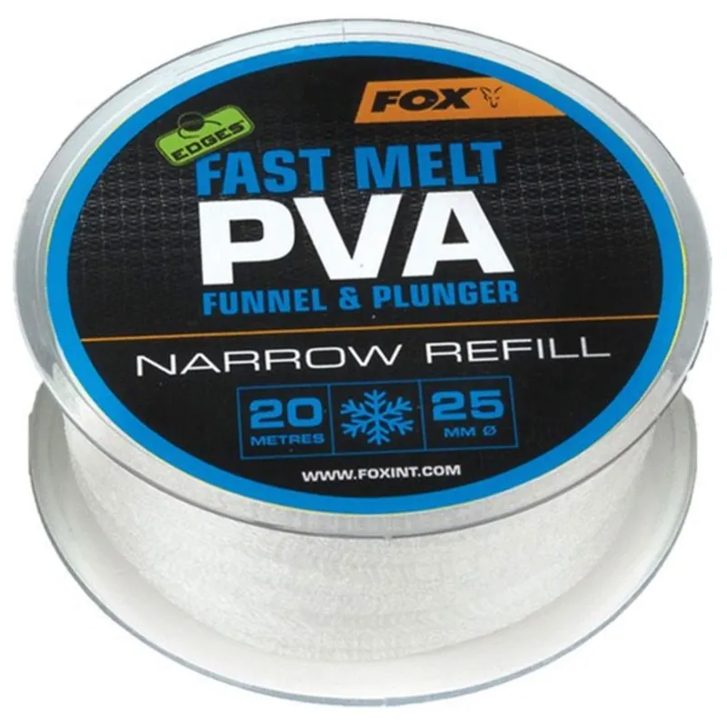 Fox Edges 20m Refill Fast Melt 25mm Narrow - PVA - Gecertificeerd