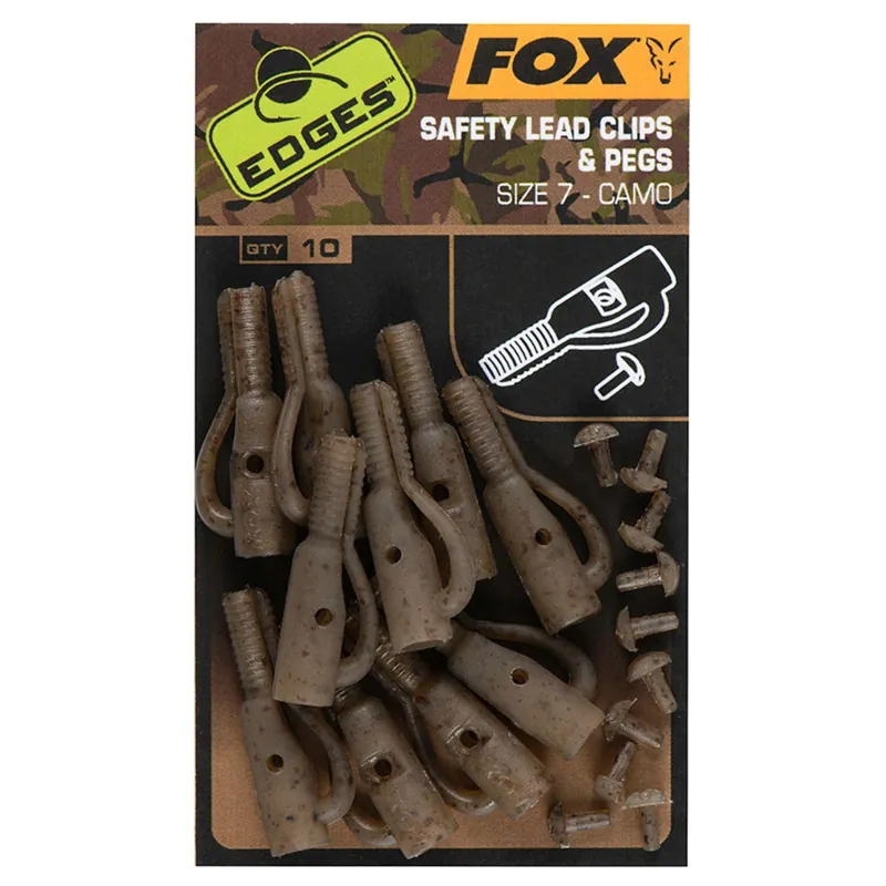 Koopje Fox Edges Camo Lead Clip + Pegs - Klein materiaal - Size 7