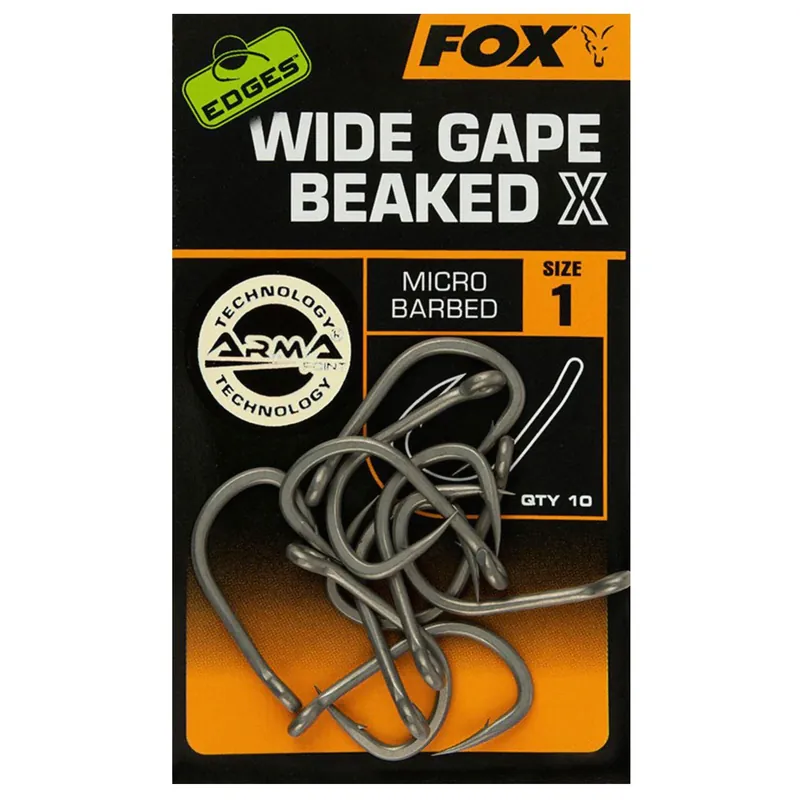 Direct Verzonden Fox Edges Wide Gape Beaked - Haken - 24 inch Size 1