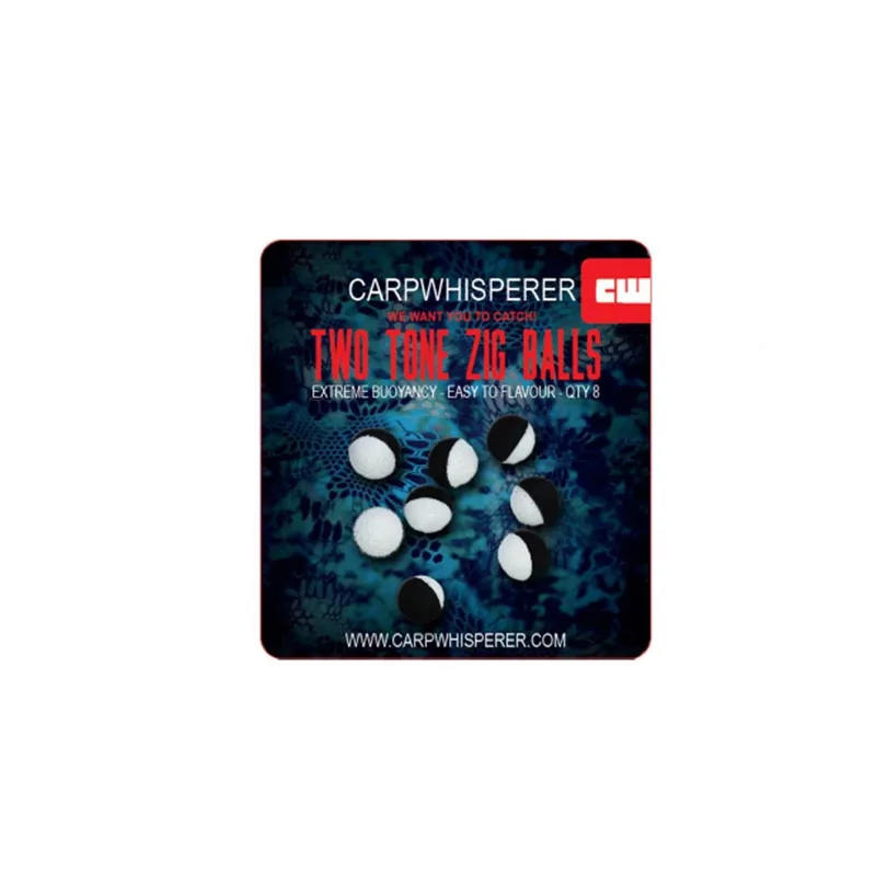 Favoriet Carp Whisperer Zig Balls - Karper kleinmateriaal - Black/White 10mm