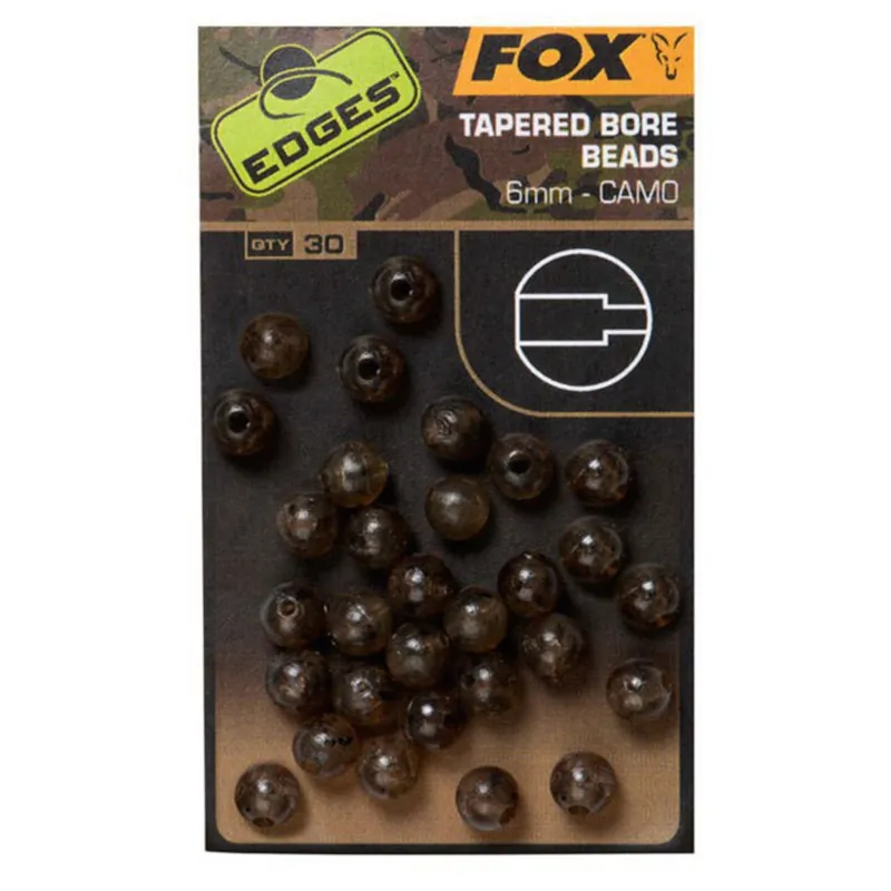 Fox Edges Camo Tapered Bore Bead 4mm X 30 - Systeem componenten - 4 mm 30 stuks Flitsaanbieding