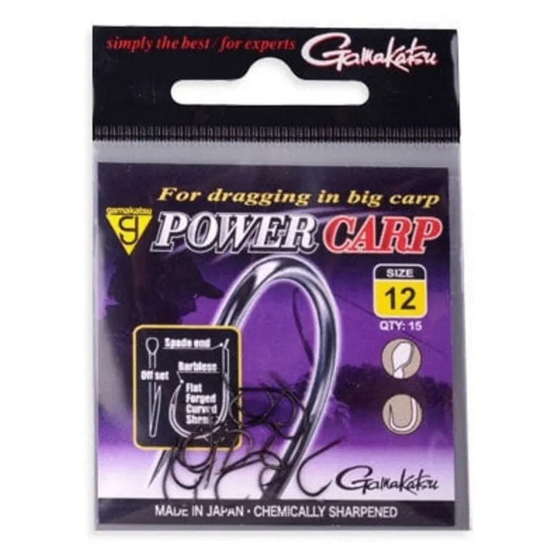 Alleen Vandaag C-Tec Powercarp Hooks Barbless Black #12 - Vishaak -