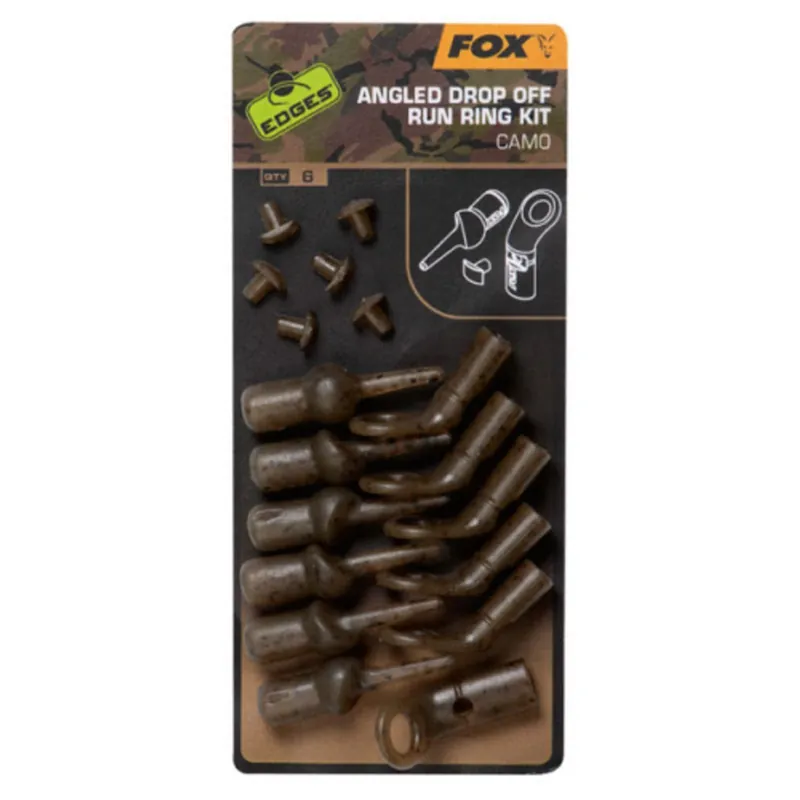 Laatste Kans Fox Edges Camo Angled Drop Off Run Rig Kit X 6 - Systeem componenten - 6 stuks