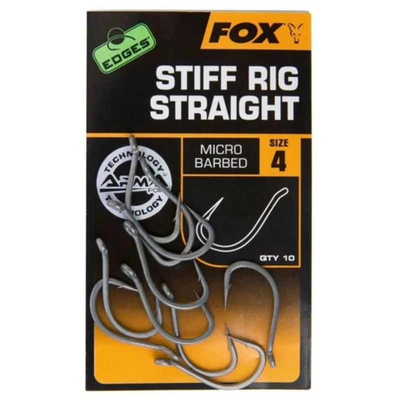Fox Edges Armapoint Stiff Rig Straight - Haak - Size 8 Shop Nu