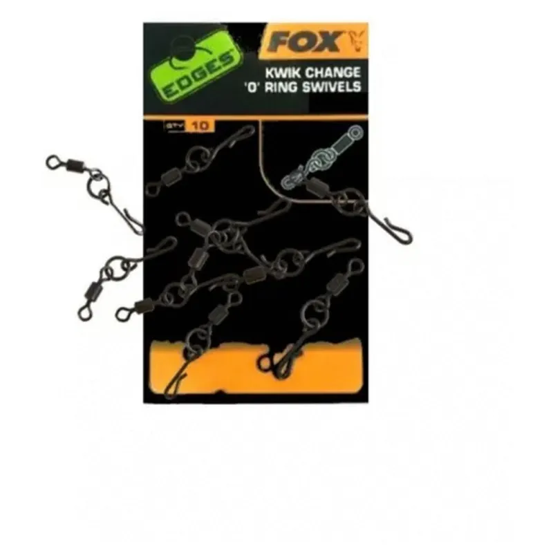 Fox Edges Kwick Change O Ring Swivels - Klein materiaal - 10 stuks Size 7 Bestseller
