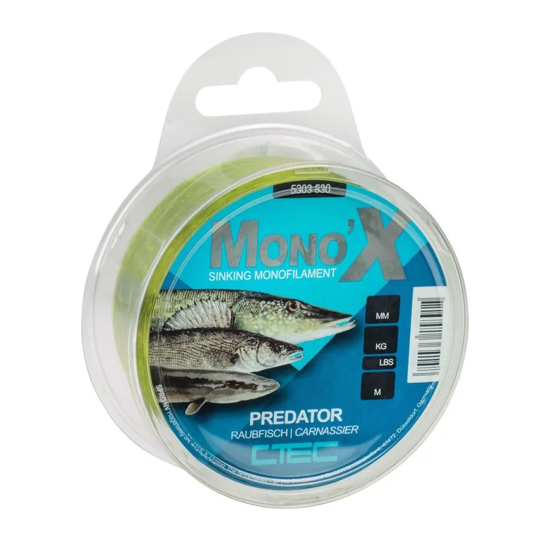 Exclusieve Aanbieding C-Tec Mono X Predator Green 0.40mm/12.2kg 250m - Vislijn -