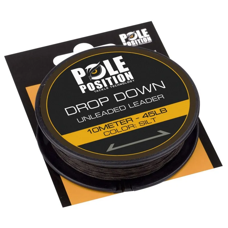 Beperkte Voorraad Pole Position Drop Down Unleaded Leader Silt 45lb 10m - Vislijn -