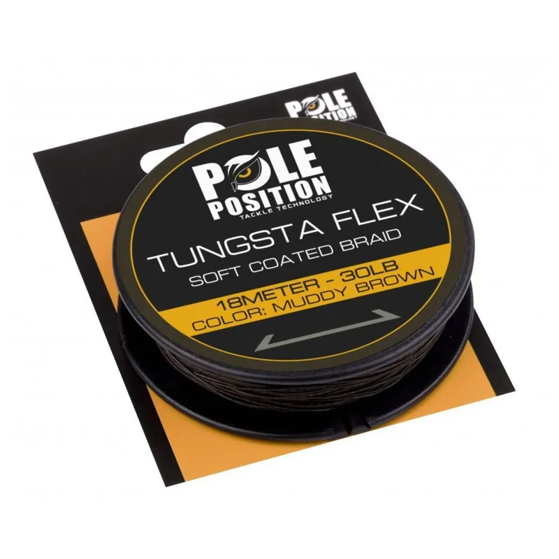 Favoriet Pole Position Tungstaflex Muddy Brown 30lb 18m - Vislijn -