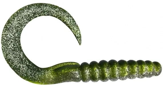 Populair ShadXperts SX XXL Tail 11'' 27cm., Chartreuse Glitter / Motoroil Glitter
