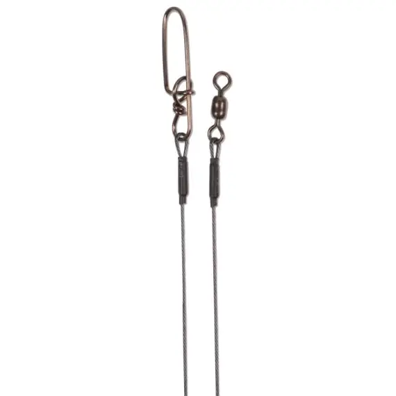 CWC Titanium Wire leader, 7-strand 18'' 50lb - Stay lok #4 Rechtstreeks Van De Fabrikant