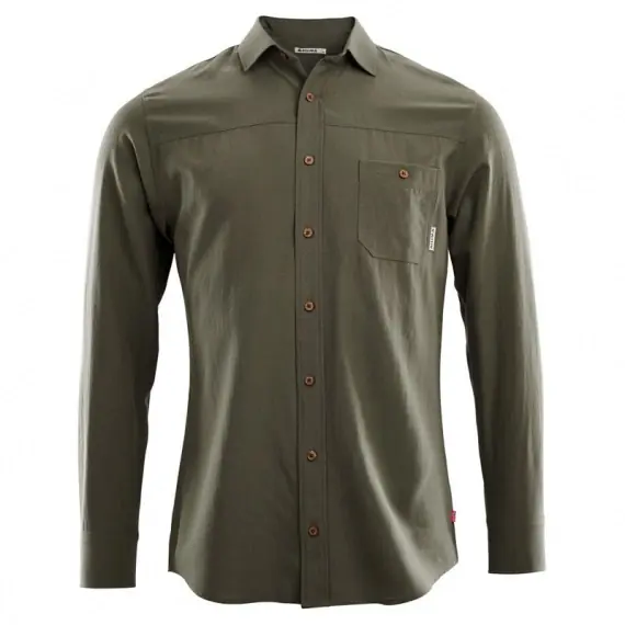 Aclima LeisureWool Woven Woolshirt M's Ranger Green - M Weekendaanbieding