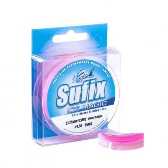 Bestel Nu Sufix Ice Magic Mono Line White/Pink 50m 0,300mm
