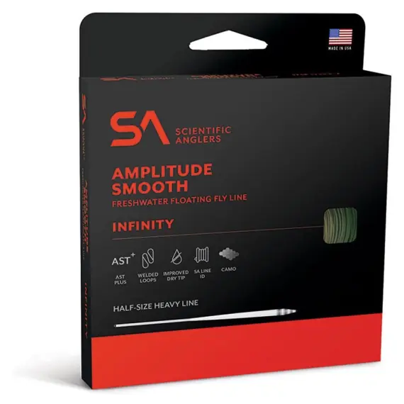 Superprijs SA Amplitude Smooth Infinity Orange WF Floating Fly Line #8