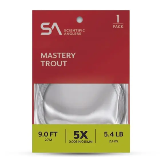 Beste Prijs SA Mastery Trout Leader 9' - 0X (0,28 mm)