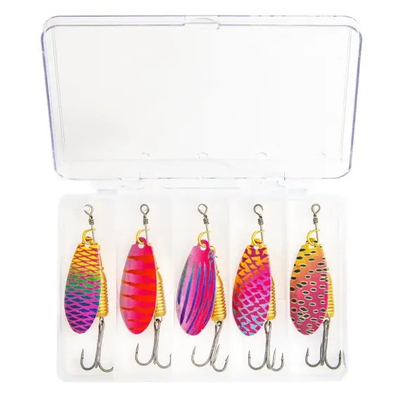 Gereduceerde Prijs Fladen Rainbow Shineer Spinner 8g 55mm - 5-pack