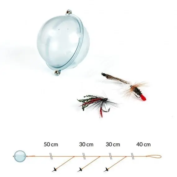 Goedkoop Fladen Fly Casting with floating ball and Wet Flies