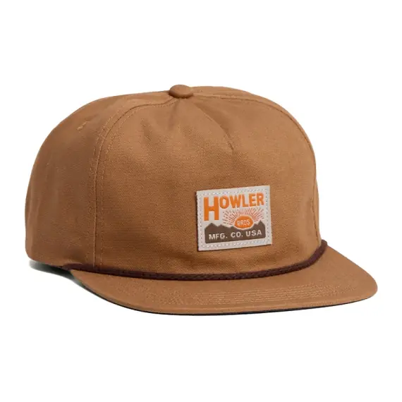 Weekendaanbieding Howler Bro's Unstructured Snapback Hats HB Manufacturing Co. - Brown Oxford
