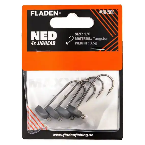 Speciale Aanbieding Fladen NED Maxximus Jig heads 4p 5.3g 1/0 tungsten