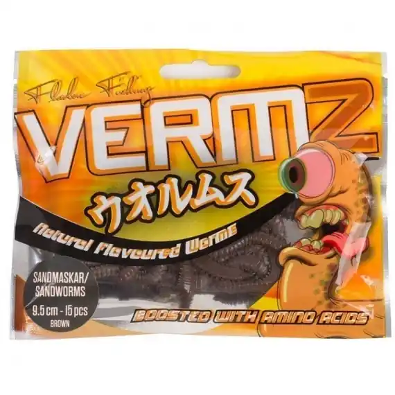 Must-Have Fladen Vermz Bristleworm 9,5cm (15pcs) - Natural Brown