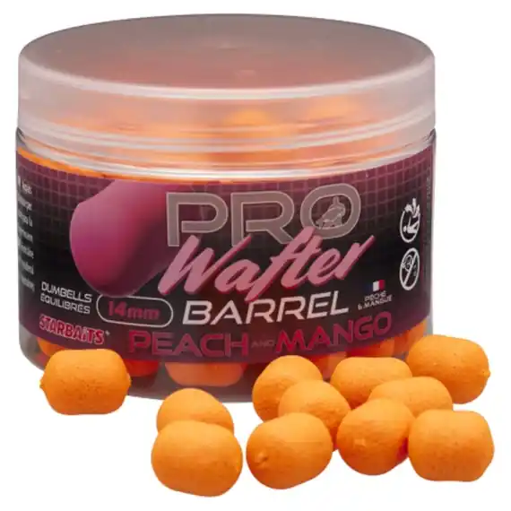 Starbaits Pro Peach & Mango Barrel Wafter 14mm Hoge Kwaliteit