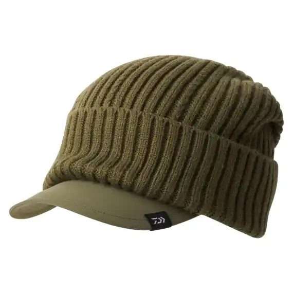 Daiwa Knit Cap With Brim - Olive Laatste Kans