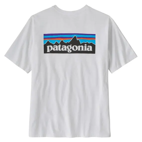 Korting Patagonia M's P-6 Logo Responsibili-Tee White, S