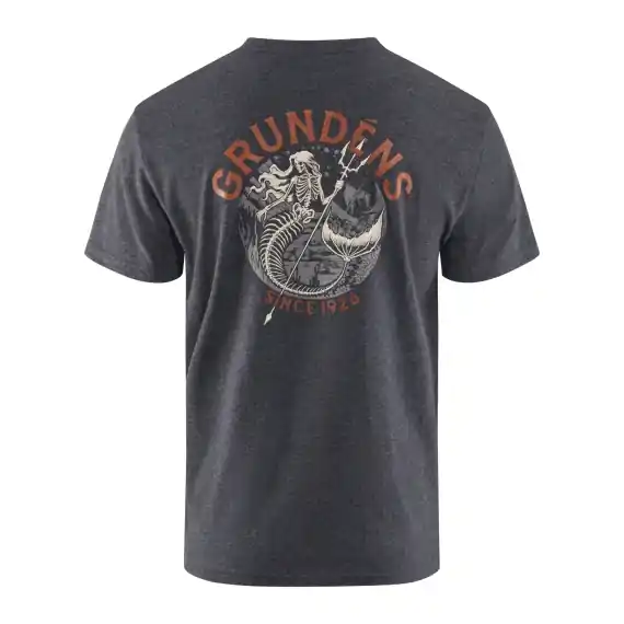 Lage Prijs Grundéns Dead Reckoning SS T-Shirt Heather Charcoal - M