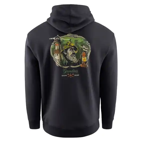 Grundéns Dark Seas X Grundens Watchman Hoodie Black - S Rechtstreeks Van De Fabrikant