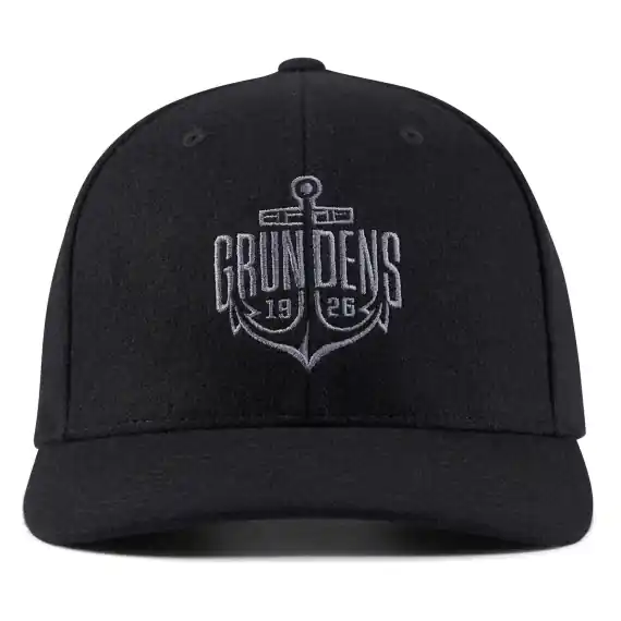 Nu Kopen Grundéns Logo Anchor Wool Trucker Black