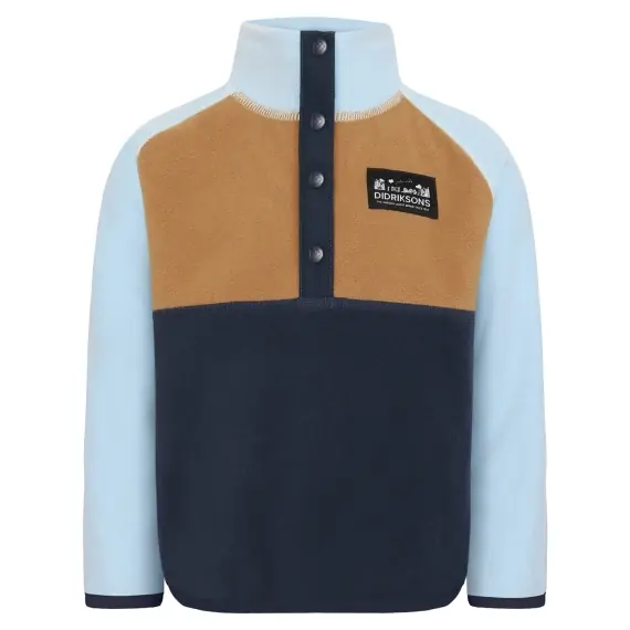 Didriksons Monte Kids Half Button Navy - 130 Voordeelprijs