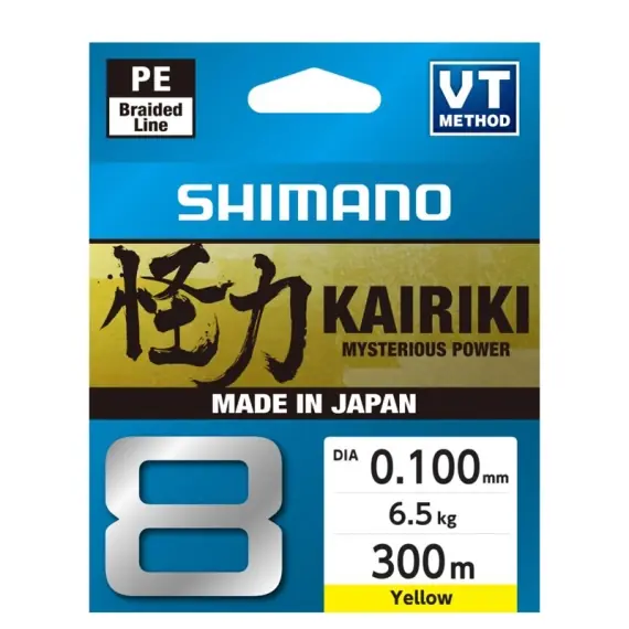 Shimano Kairiki 8 300m Yellow - 0.23mm 22.5kg Merkproduct