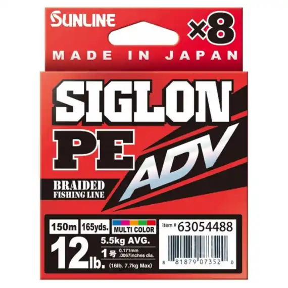 Sunline Siglon PE ADV (x8) 150m Multi Color 15,9kg/35lb - 0,29mm Koopje