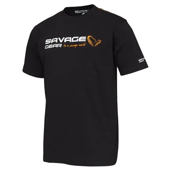 Laatste Versie Savage Gear Signature Logo T-Shirt, Black Ink - S